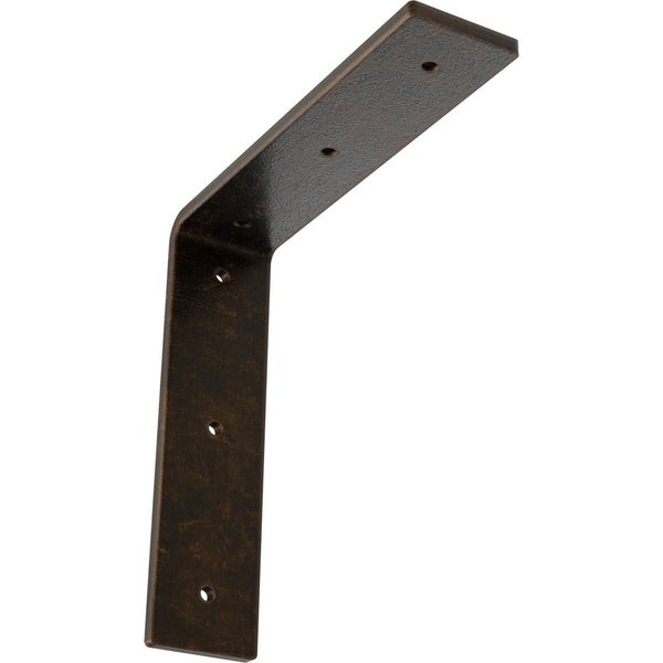 Ekena Millwork Hamilton Steel Bracket, Antiqued Bronze 2"W x 8"D x 8"H BKTM02X08X08HAABZ